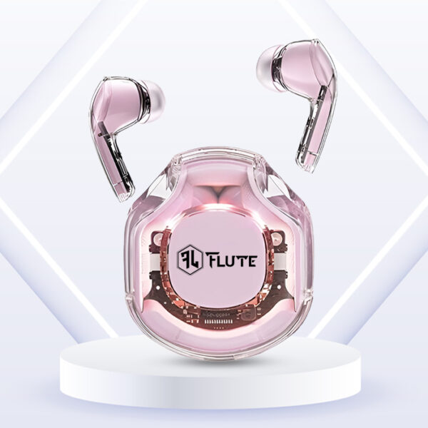 Flute Ultrapods Pro Wireless Earbuds - Pink